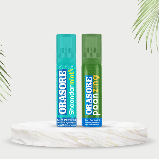 PaanZing & Shaandar Mint Mouth Freshener Combo | Orasore Breath Freshening Duo | Anti-Bacterial & Long Lasting | Zero Calories | Upto 200 Sprays | 15gm x 2