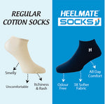 Load image into Gallery viewer, Heelmate Ankle Length Socks Blue | Breathable, Soft &amp; Sustainable Fabric | Ultimate Comfort &amp; Moisture Retention | Daily Wear &amp; Sporty | Pack of 4
