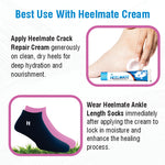 Load image into Gallery viewer, Heelmate Daily Foot Care Combo | Cracked Heel Repair Cream  with Ankle Length Socks (Blue) | Deep Moisture &amp; Soothing Care for Dry Heels | Feather-Touch Socks Included
