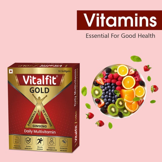 Vitalfit Gold Softgels | Multivitamins/Multiminerals Supplement |  (10 Capsules X Pack of 2 = 20 Capsules) - For Men and Women