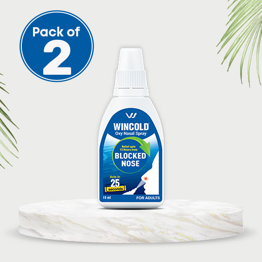 Wincold Oxy Nasal Spray (Pack of 2) | Unblocks Nasal Congestion & Blocked Nose within 25 seconds | Relief lasts upto 12 hours | Sinus Relief