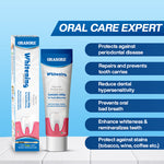 Load image into Gallery viewer, Orasore Whitening Toothpaste 100gm with nHAp &amp; Free Bamboo Brush | Peroxide-Free | Enamel Remineralizer | Natural Extracts to Reduce Sensitivity, Fight Cavities &amp; Remove Gum Diseases (Pack of 1)
