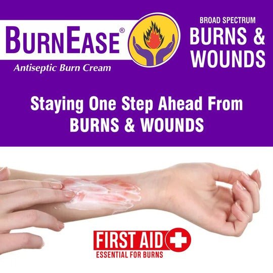 BurnEase - Anti Microbial Skin Cream | Ideal for Burns, Cuts, Scratches & Wounds | 15g | Trusted Formula for Kids, Men & Women | Essential First Aid Ointment(Pack of 3)