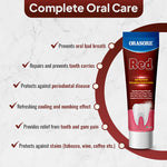 Load image into Gallery viewer, Orasore Red Toothpaste with Free Bamboo Brush | Anti-Sensitivity, Anti-bacterial, Anti-oxidant &amp; Anti-inflammatory | 14 Clinically Proven Ayurvedic Extracts for Bad Breath, Dental Stains (Pack of 2)
