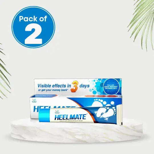 Heelmate Cracked Heel Repair (Pack Of 2)  Specialist Cream Ointment | Made with AquaMagnet Technology and 8 Powerful Ingredients | 3 Days Results Guaranteed