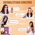 Load image into Gallery viewer, Hairshield Women Anti Hairfall Duo Pack | Infinity Hair Ayurvedic Oil 100ml &amp; Daily Biotin Vegetarian Tablet | Promotes Hair Growth, Stops Hairfall, Reduces Breakage &amp; Split Ends | Powered with 33 Ingredients including Biotin, Folic Acid| Free Neem Comb
