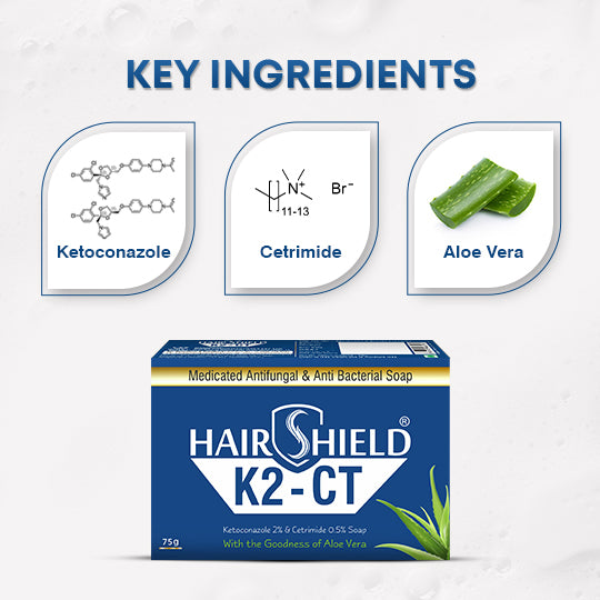 Hairshield K2-CT Soap with Ketoconazole and Cetrimide (Pack of 2)