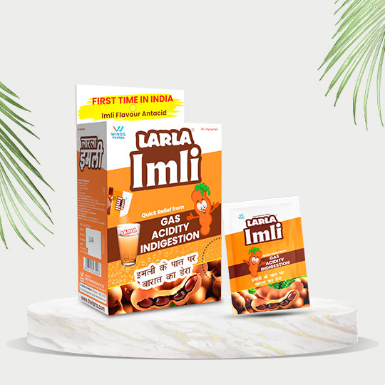 Larla Imli Antacid Sachets | Instant Relief from Acidity, Gas, Heartburn &amp; Indigestion | Ayurvedic Formula | 30 Sachets (5g Each)