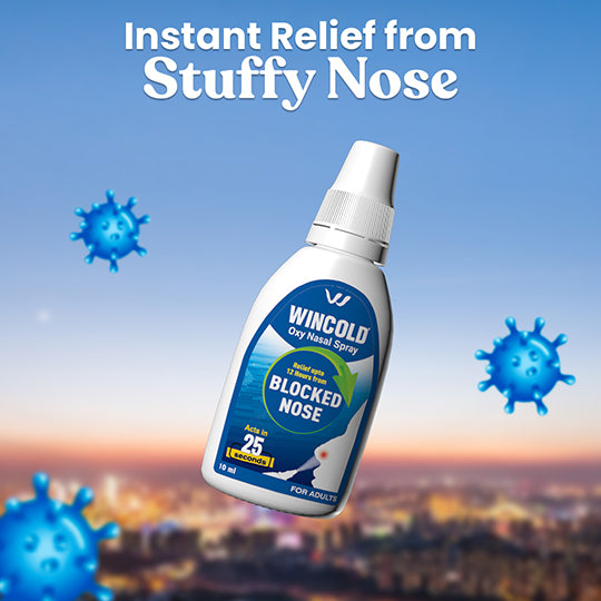 Wincold Oxy Nasal Spray (Pack of 2) | Unblocks Nasal Congestion & Blocked Nose within 25 seconds | Relief lasts upto 12 hours | Sinus Relief