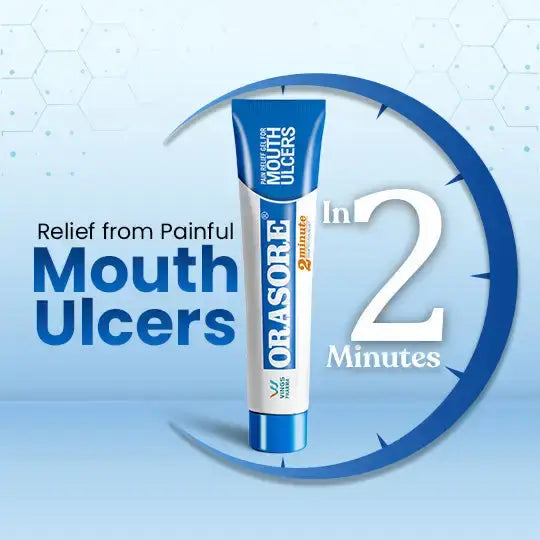 Orasore Mouth Ulcer Gel (Pack of 3) | Numbs Mouth Ulcers Pain in 2 Minutes  | Formulated with 3 active ingredients Glycerine, Spearmint & Fennel | Most Effective Brand for Mouth Ulcers