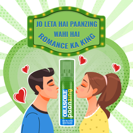 PaanZing Instant Mouth Freshener Spray by Orasore | Paan, Aloe Vera, Pudina, Peppermint, Cinnamon, Clove & Elaichi | Anti Bacterial & Long Lasting, Germ-free Blend(Pack of 2)