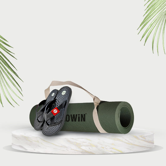 DiCLOWiN Yoga Mat  and  Ortho Slipper  combo