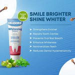 Load image into Gallery viewer, Orasore Whitening Toothpaste 100gm with nHAp &amp; Free Bamboo Brush | Peroxide-Free | Enamel Remineralizer | Natural Extracts to Reduce Sensitivity, Fight Cavities &amp; Remove Gum Diseases (Pack of 1)
