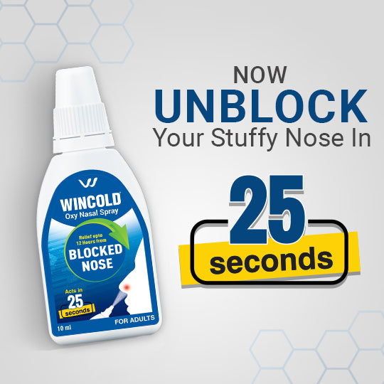 Wincold Oxy Nasal Spray (Pack of 2) | Unblocks Nasal Congestion & Blocked Nose within 25 seconds | Relief lasts upto 12 hours | Sinus Relief