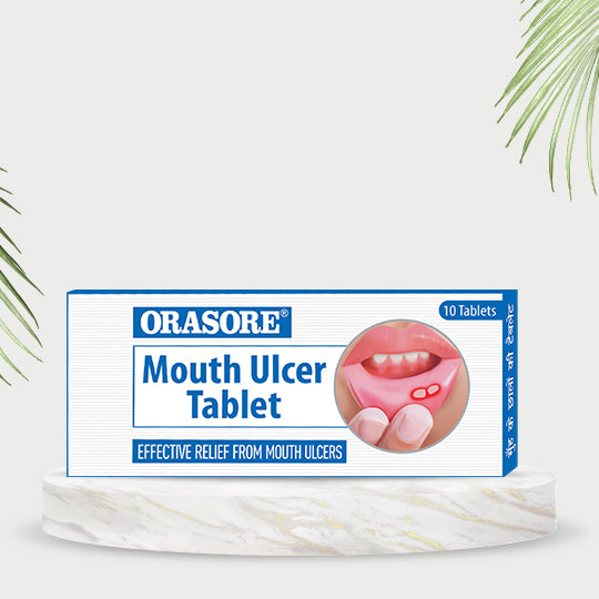 Orasore Mouth Ulcer Tablet (Pack of 4) |Contains Vitamin B2, B3, B9 and Probiotics | Provides All Round Essential Supplements to Body for Oral Ulcer Control | Free Pen Inside Every Pack